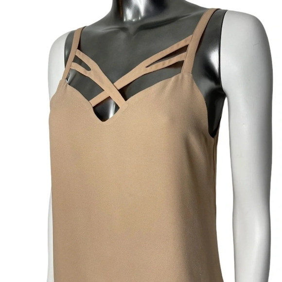 🛍️3/$40 Naked Zebra Strappy Camisole Strappy Top  Size Small - Picture 4 of 5